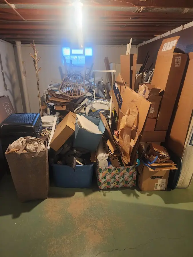 Roll-off dumpster container at job site for Cleanout Dumpster Rental in Peachtree Corners